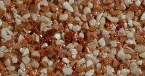 Close-up texture of fine marble chips. Видео 167880341