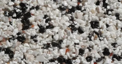 Close-up texture of fine marble chips. Multi color. Видео 167880649