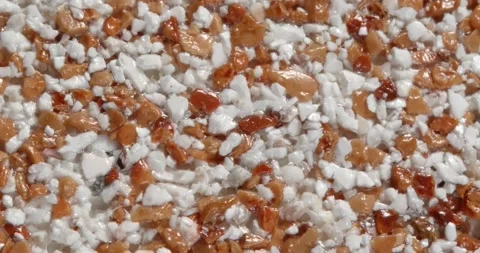 Close-up texture of fine marble chips. Vidéo 167880837