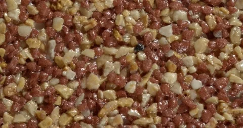 Close-up texture of fine marble chips. Видео 167881101