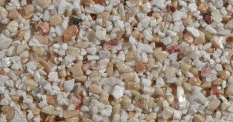 Close-up texture of fine marble chips. Mini structure. 動画素材 168280569