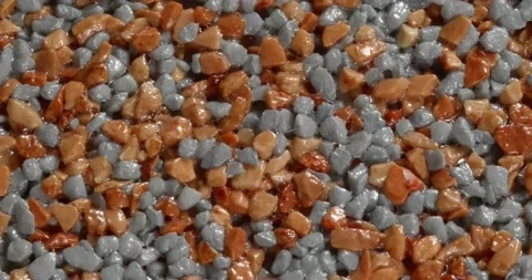 Close-up texture of fine marble chips. Blue and grey color. Video stock 169493397