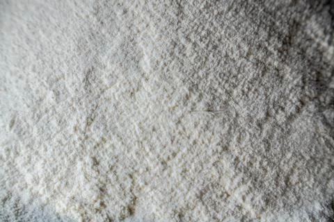 Close up texture of fine white wheat flour Foto stock