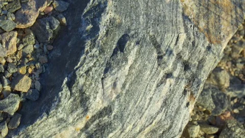 Close-up of texture of granite stone on river bank. Stock Footage 252125609