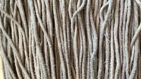 Close up texture of mop Stock Footage 283998982