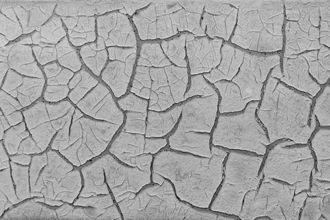 Close-up texture of old cracked white paint on the iron surface. Stock Photos