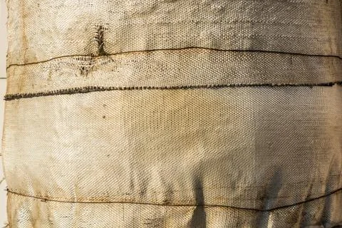Close up texture of old dirty canvas Foto stock