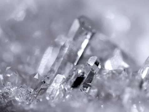 Close-up texture as part of a cluster filled with rhinestone crystals Stock Photos