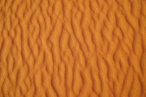 Close up texture pattern of golden desert sand in Sahara Africa Stock Photos