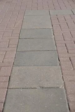 Close-up Texture of Patterned Paving Stones on Old Arbat Street, Moscow Stock Photos
