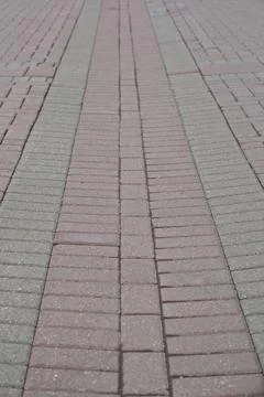 Close-up Texture of Patterned Paving Stones on Old Arbat Street, Moscow Stock Photos