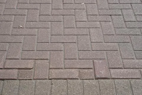 Close-up Texture of Patterned Paving Stones on Old Arbat Street, Moscow Stock Photos