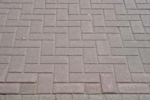 Close-up Texture of Patterned Paving Stones on Old Arbat Street, Moscow Stock Photos