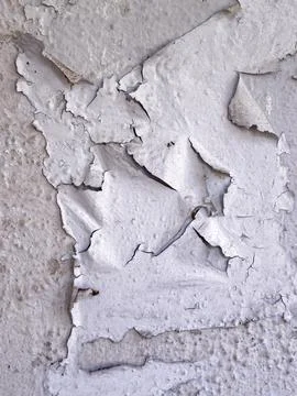 Close-Up Texture of Peeling Cracked Paint on Aged Wall Stock Photos