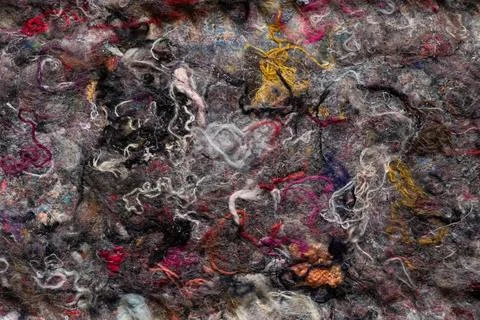 Close-up texture of recycled lining fabric for upholstery, insulation, soun.. Stock Photos