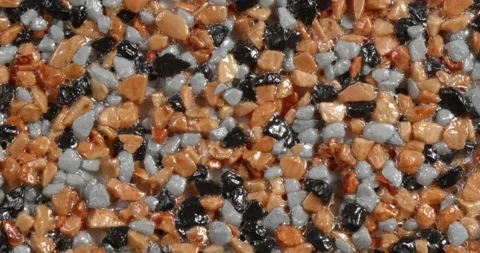 Close-up texture of small marble chips. Видео 166495701