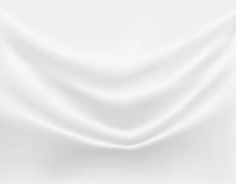 Close-up texture of smooth white silk material. Shiny white background Stock Illustration