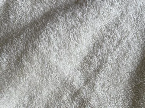 Close Up Texture Of Soft White Terry Cloth Towel Fabric Stock Photos