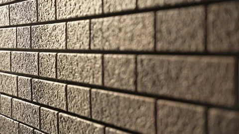 Close-up of the texture of the wall of house lined with flexible facade panels Stock Footage 167953051