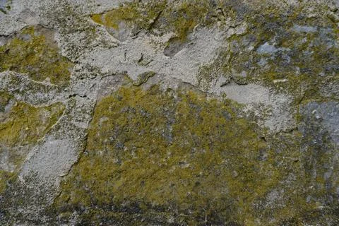 Close-up texture of a weathered stone wall Stockfoto's