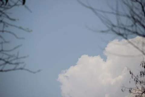 Close up texture of white clouds in the blue sky Stock Photos