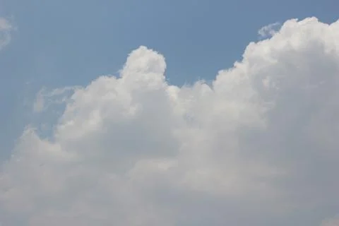 Close up texture of white clouds in the blue sky Stock Photos