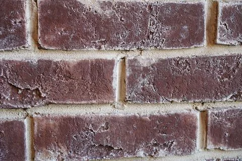 Close-Up of Textured Brick Wall Pattern Foto stock