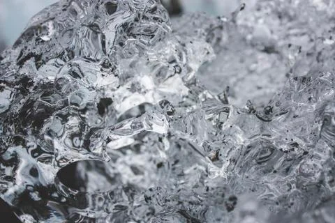 Close up on textured iceberg Stock Photos