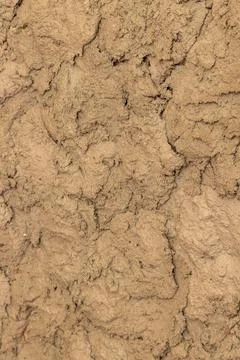 Close-up of Textured Mud Surface Background Fotos de archivo