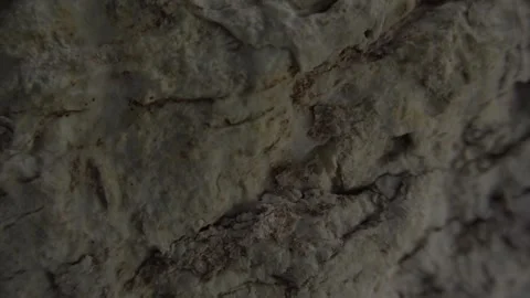 Close-Up of a Textured Rocky Surface with Deep Crevices Stock Footage 287199376