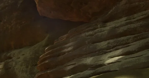 Close Up Textured Sandstone Rock Formations In Bohemian Paradise Czech Republic 库存影片 345168913