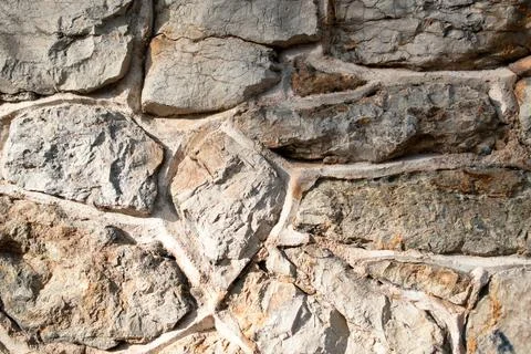 Close-up of a Textured Stone Wall Stock Photos