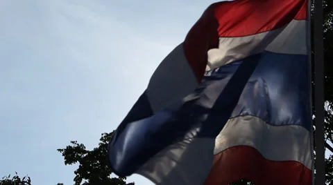 Close Up Of Thai Flag Against the Sun 2 動画素材 38896550