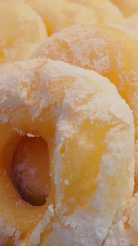 Close Up of Thai Fried Dough Snack Texture Video stock 325068090