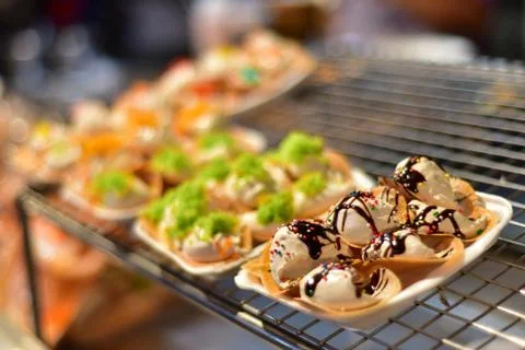 Close up Thai Pancake Foto stock