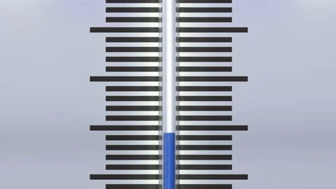 Close up at thermometer with a falling temperature scale. 库存影片 88128170