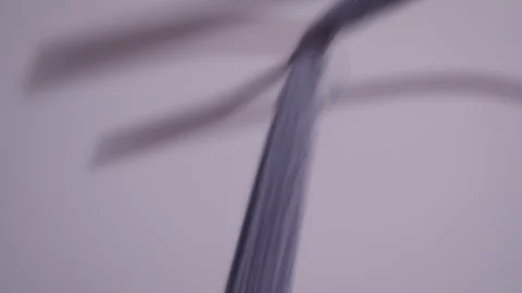 Close-Up Of Thread On Knitting Needles In Motion 스톡 동영상 300664949