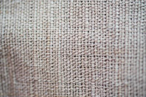 Close up thread linen fabric background texture with copy space Foto stock