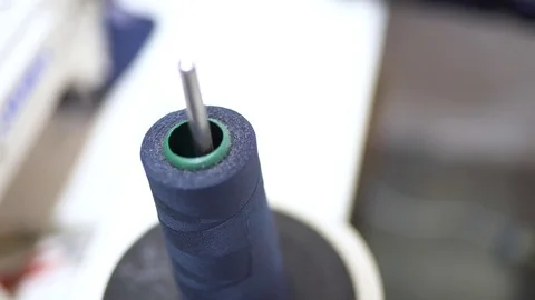 Close Up of thread on Sewing Machine Stock Footage 104817525