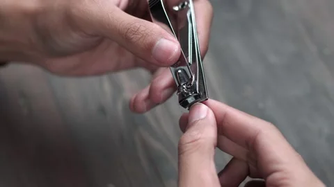 Close up of Thumb Nail Clipping Stock Footage 279037687