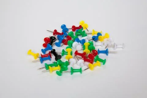 Close-up of thumbtacks Stock Photos