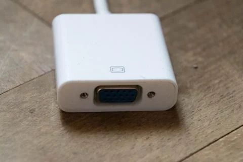 Close up of thunderbolt adapter Stock Photos