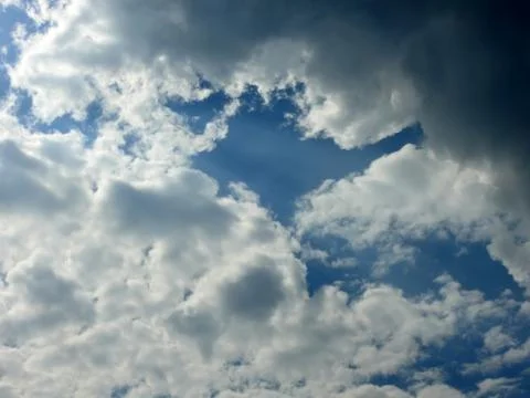 Close-up of thunderclouds in the sky before a strong storm Stock Photos