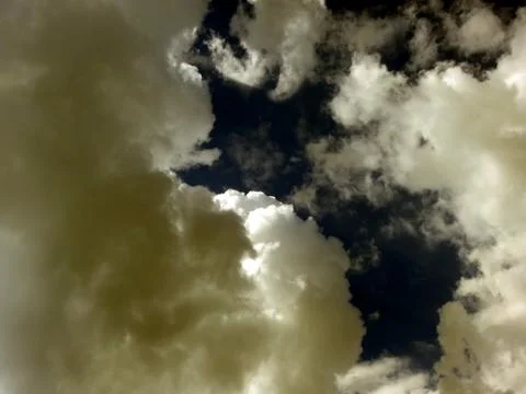 Close-up of thunderclouds in the sky before a strong storm Stock Photos