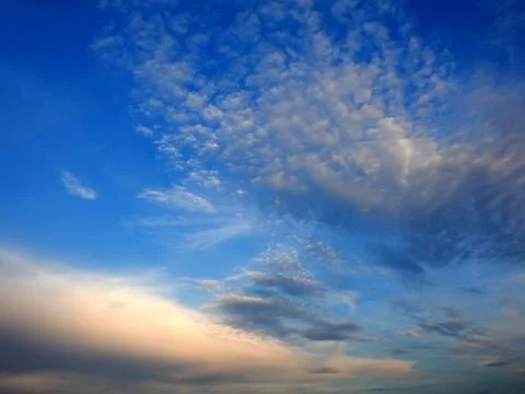 Close-up of thunderclouds in the sky before a strong storm Stock Photos