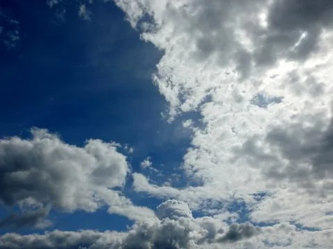 Close-up of thunderclouds in the sky before a strong storm Stock Photos