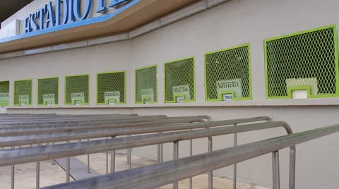 Close ticket stands-box office-ticket booth Stock Footage 48568058