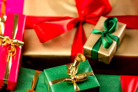 Close-up of tied bowknots. Stock Photos