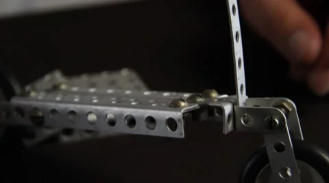 Close up Tilt of Push Cycle Construction Toy Stock Footage 51347920