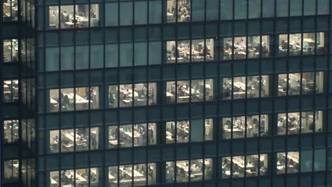Close up time lapse shot of office building window at night. Vídeo Stock 337653945